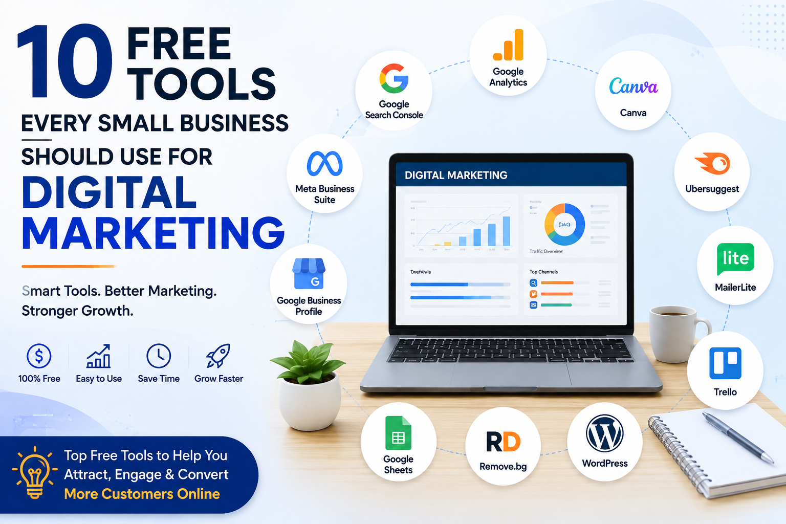 10 Free Tools Every Small Business Should Use for Digital Marketing