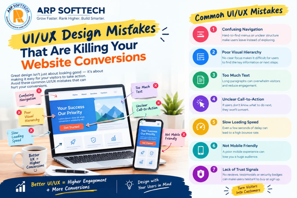 UI/UX design mistakes